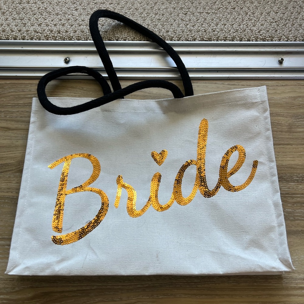 White Bride Sequin Tote